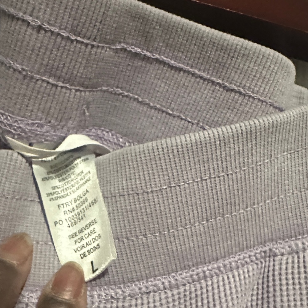 Jockey Light Purple Waffle Knit short set. - Picture 3 of 4